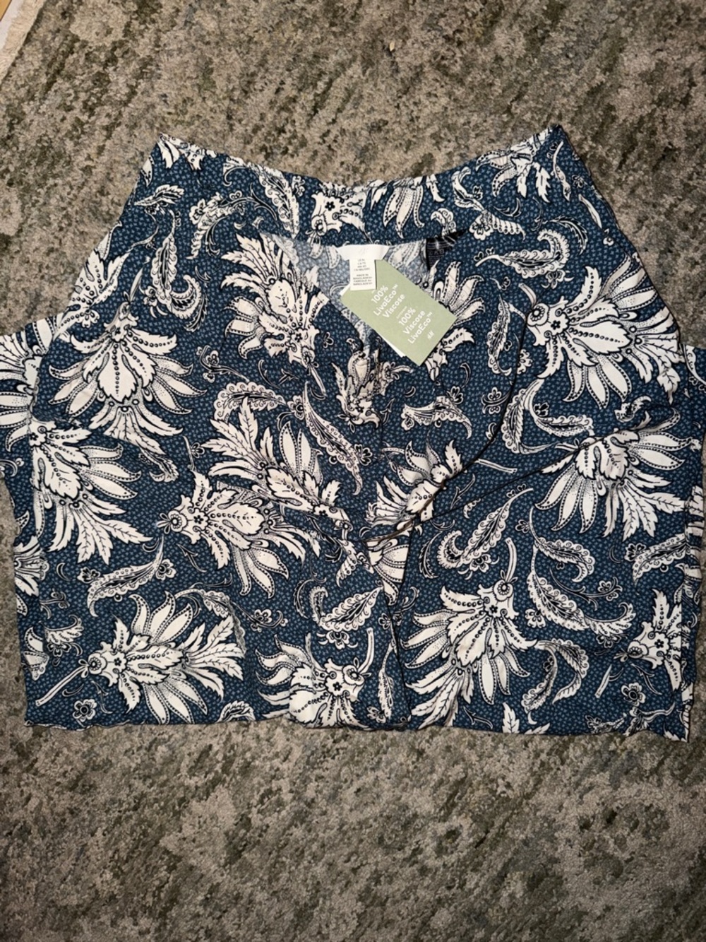 H&M Paisley Floral Print Wide Leg Flowy Pants - Picture 2 of 3